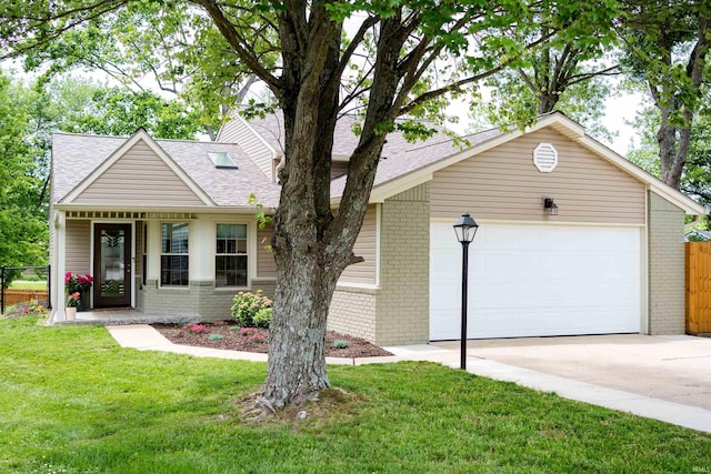 3850 W Woodmere Ct, Bloomington, IN 47403 - view of front of property featuring brick siding, concrete driveway, a shingled roof, and an attached garage