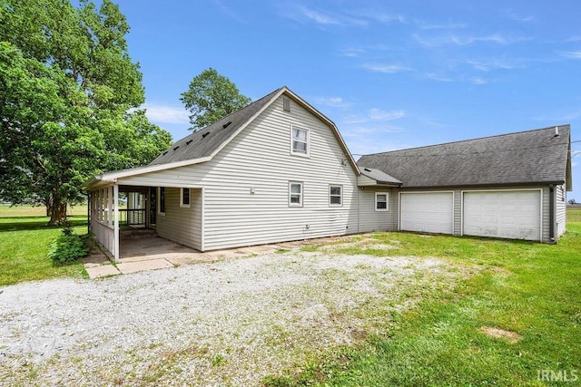 6659 W 400 S, Swayzee, IN 46986 - rear view of property with a lawn and roof with shingles