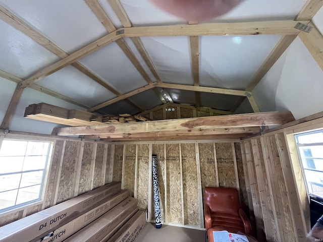 1746 College Ave, Huntington, IN 46750 - stairs featuring vaulted ceiling