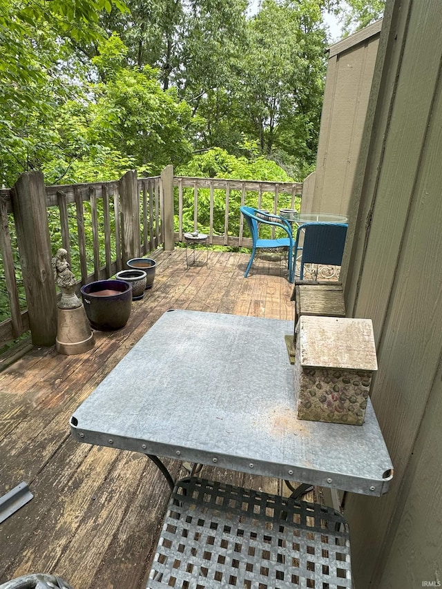 9384 S Lake Ridge Dr Unit 90, Bloomington, IN 47401 - view of patio featuring a wooden deck