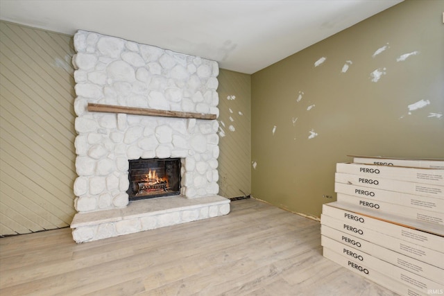 16828 Barryknoll Way, Granger, IN 46530 - unfurnished living room with wood finished floors and a fireplace