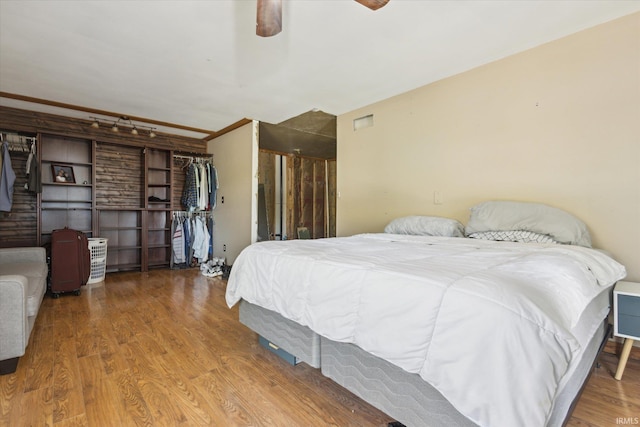 16828 Barryknoll Way, Granger, IN 46530 - bedroom with wood finished floors and ceiling fan