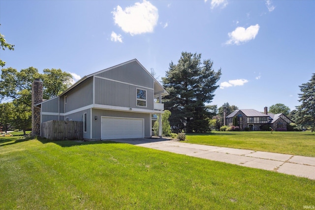 16828 Barryknoll Way, Granger, IN 46530 - view of front facade featuring an attached garage, concrete driveway, and a chimney
