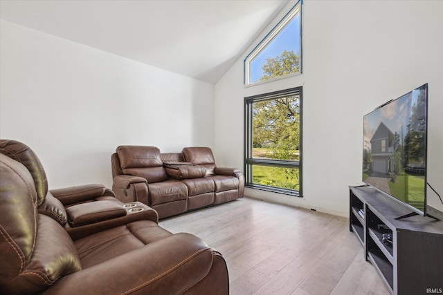 16828 Barryknoll Way, Granger, IN 46530 - living room with high vaulted ceiling and light wood-type flooring