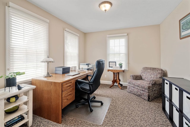 2006 Capital Hill Ct, Kokomo, IN 46902 - office area featuring carpet floors and baseboards