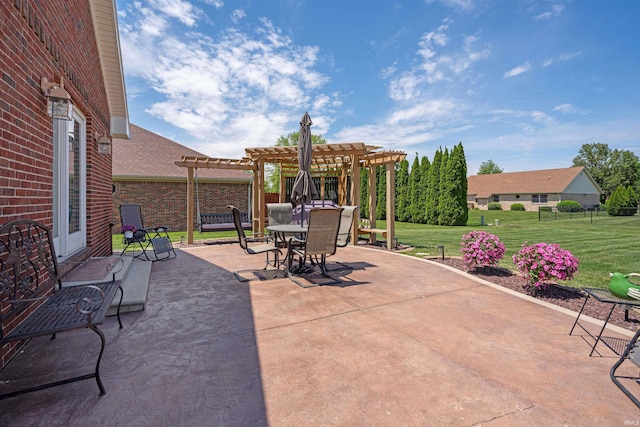 2006 Capital Hill Ct, Kokomo, IN 46902 - view of patio featuring a pergola and outdoor dining space