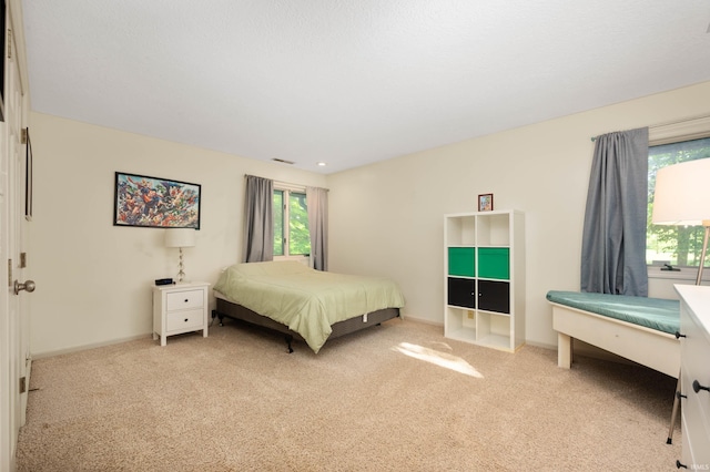 7301 W River Rd, Yorktown, IN 47396 - bedroom featuring light carpet and baseboards