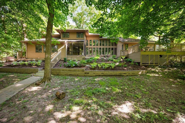 7301 W River Rd, Yorktown, IN 47396 - back of house featuring a deck