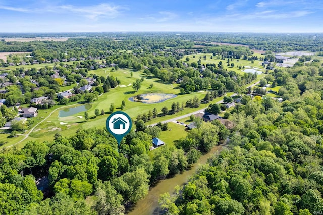 7301 W River Rd, Yorktown, IN 47396 - aerial view of a nearby body of water and a local golf course