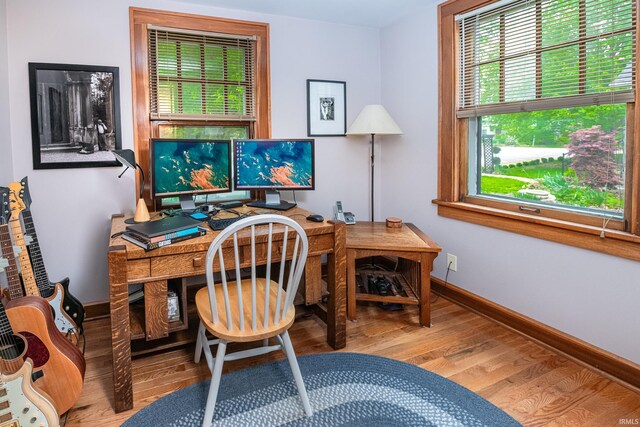 822 S Stull Ave, Bloomington, IN 47401 - home office featuring wood finished floors and baseboards