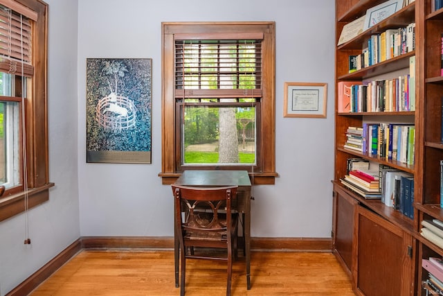 822 S Stull Ave, Bloomington, IN 47401 - living area with baseboards and light wood-style floors
