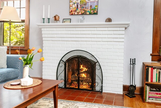822 S Stull Ave, Bloomington, IN 47401 - detailed view of a brick fireplace