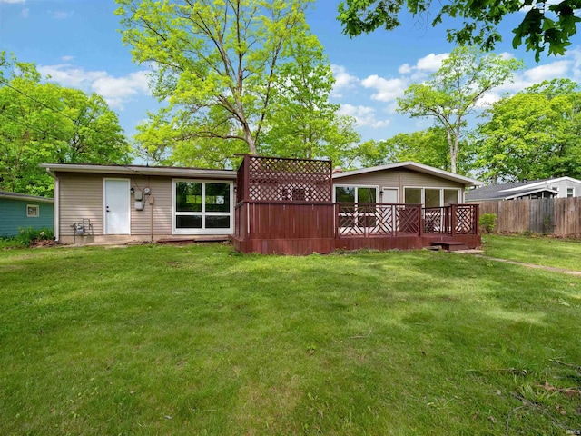 2834 Inwood Dr, Fort Wayne, IN 46815 - rear view of property with a wooden deck