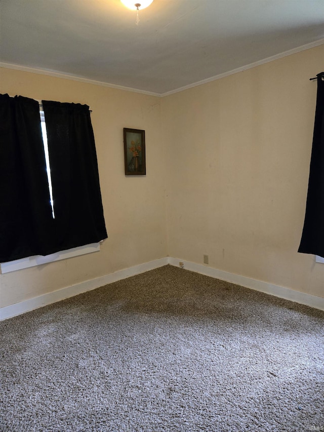 910 Ridgeway Ave, Vincennes, IN 47591 - carpeted spare room featuring crown molding and baseboards