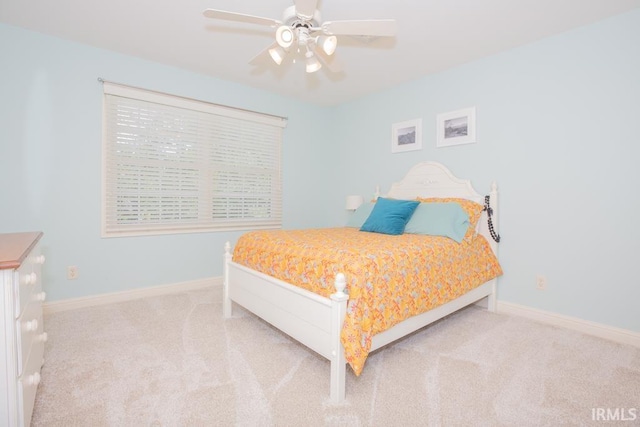 4288 Windhill Ln, Newburgh, IN 47630 - bedroom featuring carpet, baseboards, and ceiling fan