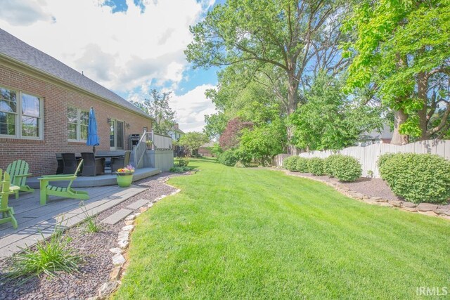 4288 Windhill Ln, Newburgh, IN 47630 - view of yard featuring a deck