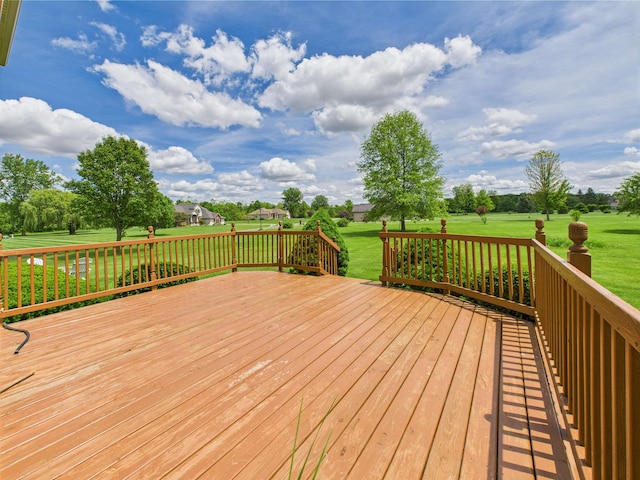 3715 W 630 Rd N, Huntington, IN 46750 - wooden deck featuring a lawn
