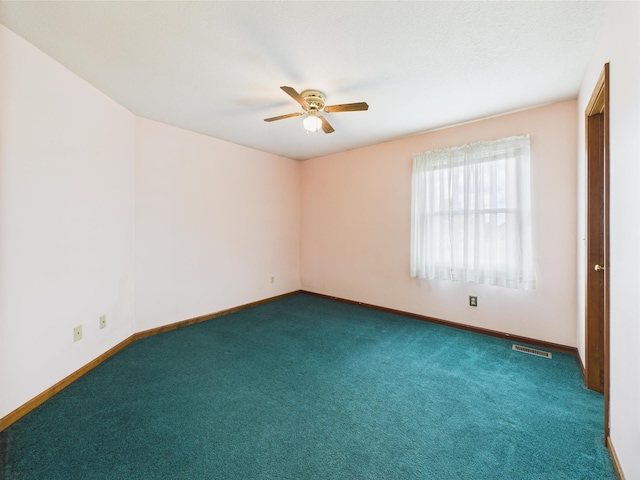 3715 W 630 Rd N, Huntington, IN 46750 - empty room with ceiling fan, baseboards, and carpet floors