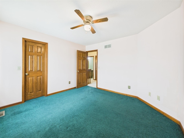 3715 W 630 Rd N, Huntington, IN 46750 - unfurnished bedroom featuring baseboards, carpet floors, and ceiling fan