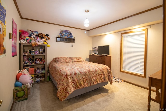 6497 N 500 E, Union City, IN 47390 - bedroom featuring crown molding, carpet floors, and baseboards