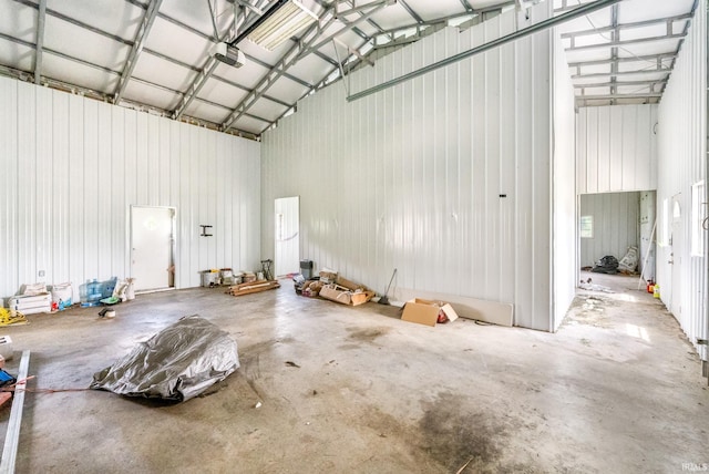 2395 S 400 St W, Warsaw, IN 46580 - garage with metal wall and a garage door opener