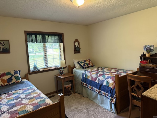 2807 Avondale Rd, Vincennes, IN 47591 - bedroom with carpet flooring and a textured ceiling