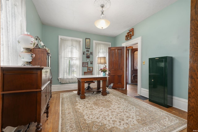 702 S Van Buren St, Auburn, IN 46706 - office featuring wood finished floors and baseboards
