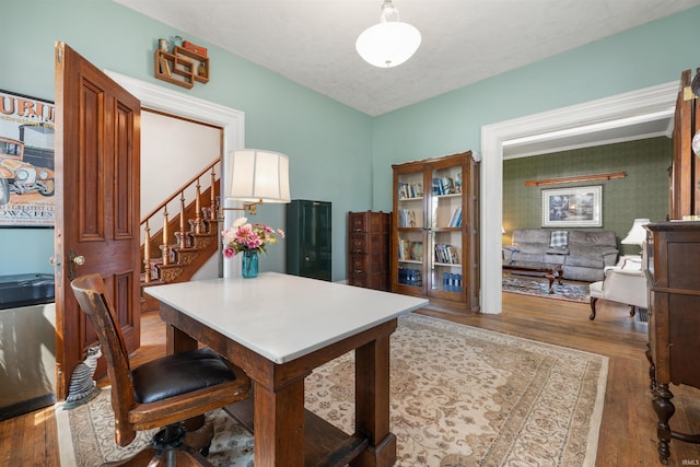 702 S Van Buren St, Auburn, IN 46706 - home office featuring wood finished floors