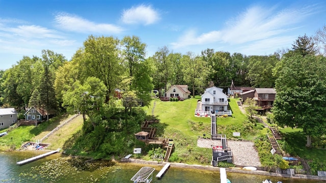 5585 S 930 E, Wolcottville, IN 46795 - view from above of property with a nearby body of water