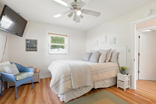 5585 S 930 E, Wolcottville, IN 46795 - bedroom with light wood-type flooring and a ceiling fan