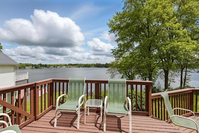 5585 S 930 E, Wolcottville, IN 46795 - wooden terrace with a water view