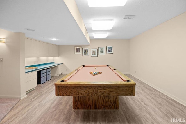 570 Golden Pl, Lafayette, IN 47905 - rec room with light wood-style floors, baseboards, and pool table