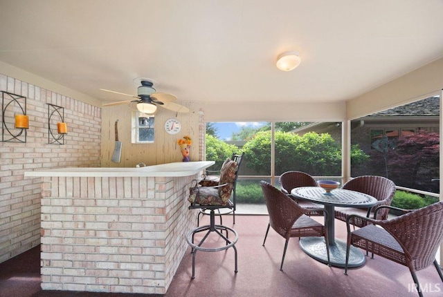 570 Golden Pl, Lafayette, IN 47905 - view of patio with ceiling fan