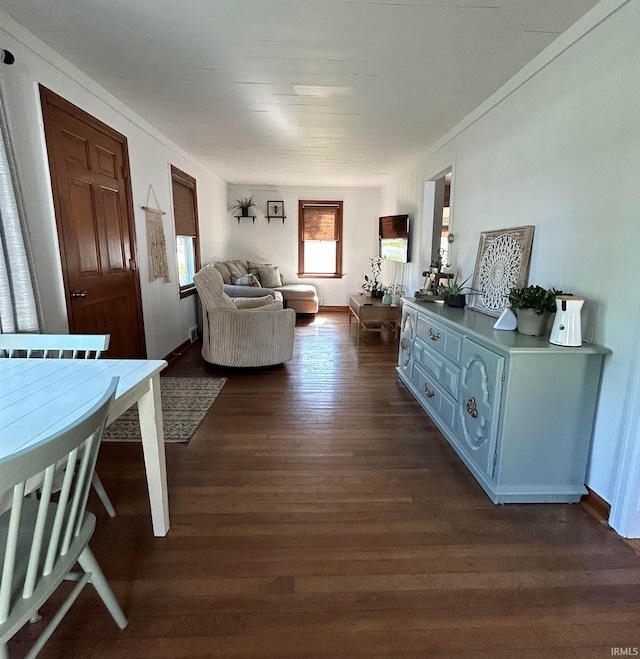 375 E Harrison Ave, Wabash, IN 46992 - living area with dark wood-type flooring