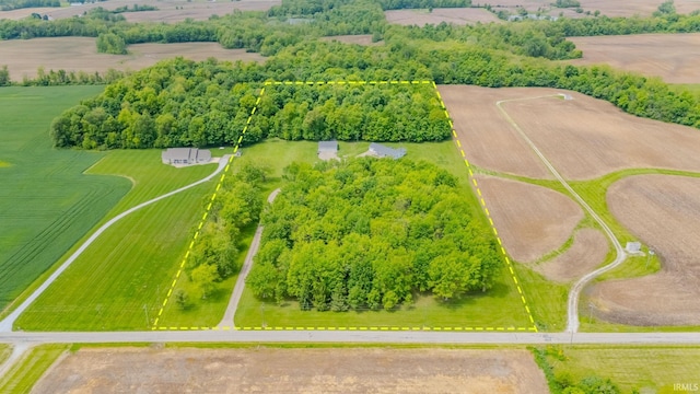 11542 S 700 E, Lafontaine, IN 46940 - overview of rural landscape with property boundaries highlighted