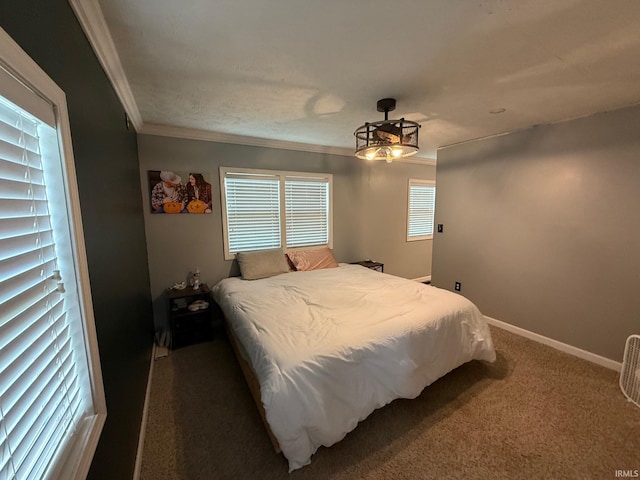 2782 W State Road 32nd Rd, Covington, IN 47932 - bedroom featuring crown molding, carpet, and baseboards