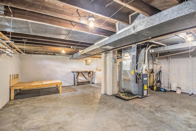 1130 N Kentucky St, South Bend, IN 46628 - unfinished basement with heating unit