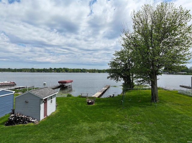 1241 N Main St, Kewanna, IN 46939 - water view featuring a dock