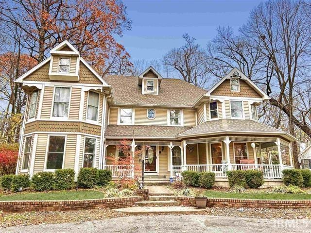 101 Hendron Hills Dr, Vincennes, IN 47591 - victorian house featuring covered porch and roof with shingles