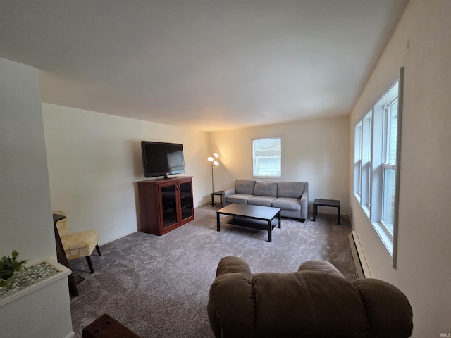 7823 Knightswood Dr, Fort Wayne, IN 46819 - living area featuring a baseboard radiator and carpet floors