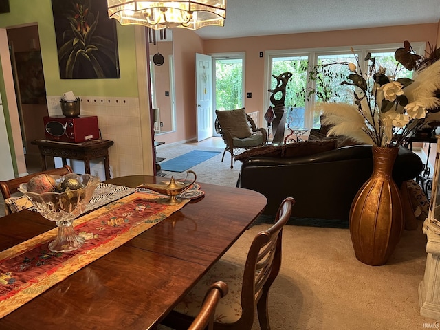 504 S Stratton Way, Decatur, IN 46733 - dining space featuring a chandelier and carpet floors