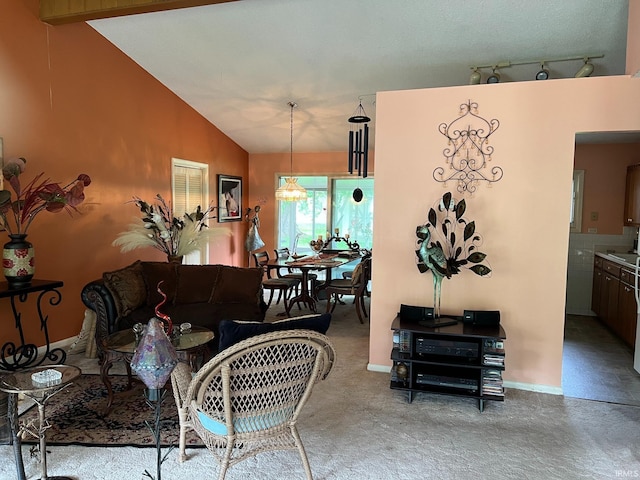 504 S Stratton Way, Decatur, IN 46733 - living room with lofted ceiling and baseboards