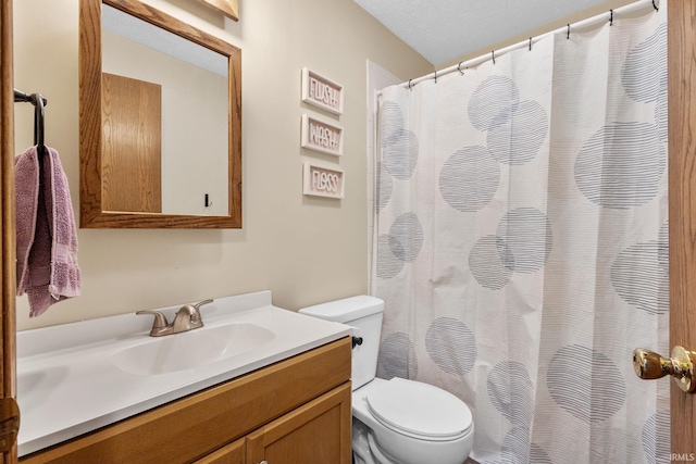 29900 Grant Rd, New Carlisle, IN 46552 - bathroom featuring vanity, toilet, and a shower with curtain