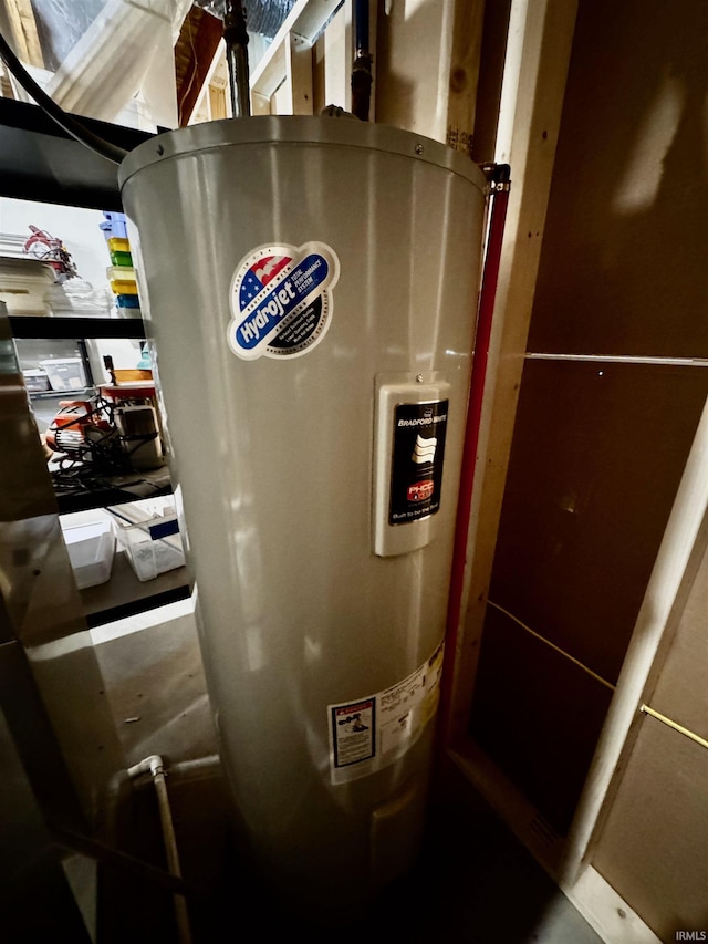 855 N Abigail Ln, Ellettsville, IN 47429 - utility room featuring electric water heater