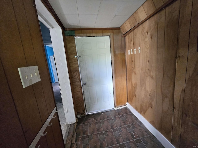 2710 W Virginia St, Evansville, IN 47712 - entryway featuring wooden walls and baseboards
