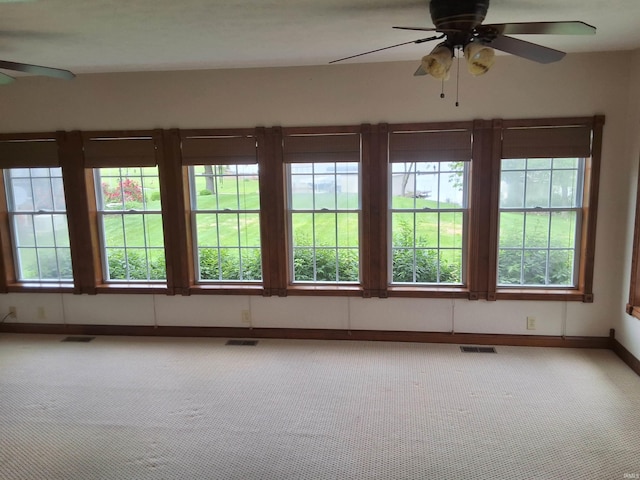 5454 Ski Dr, Loogootee, IN 47553 - empty room with a ceiling fan, carpet, and baseboards