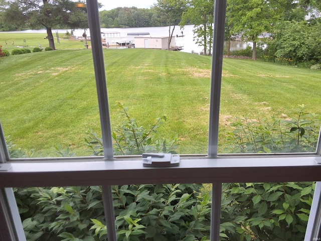 5454 Ski Dr, Loogootee, IN 47553 - view of grassy yard with a water view