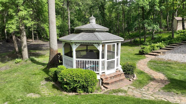 3043 N 400 E Xrd, Monticello, IN 47960 - view of grassy yard with a gazebo