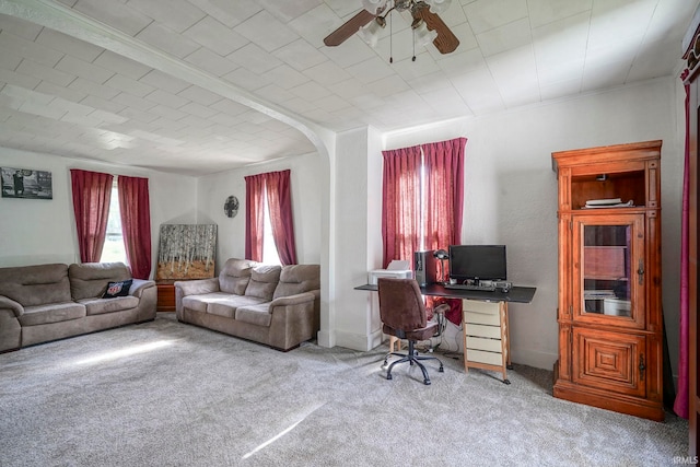 6814 Church St, Lafayette, IN 47905 - carpeted office space featuring ceiling fan