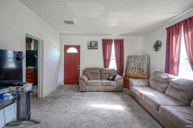 6814 Church St, Lafayette, IN 47905 - carpeted living room with baseboards